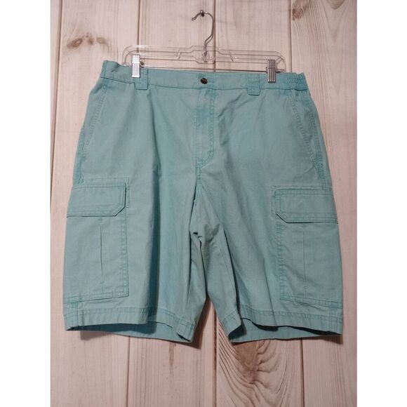 LL‎ Bean Shorts Men's 36 Blue Cargo Comfort Waist - Picture 1 of 7
